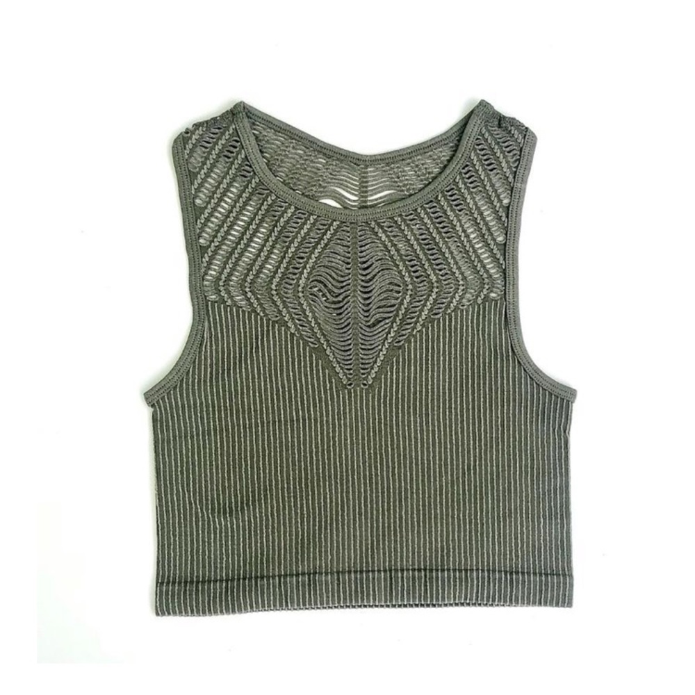 Olive crop top Size S/M